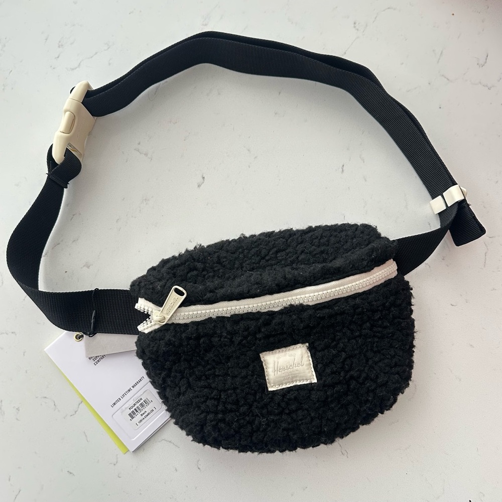 Herschel Supply Co. Fourteen Black Fleece Belt Bag